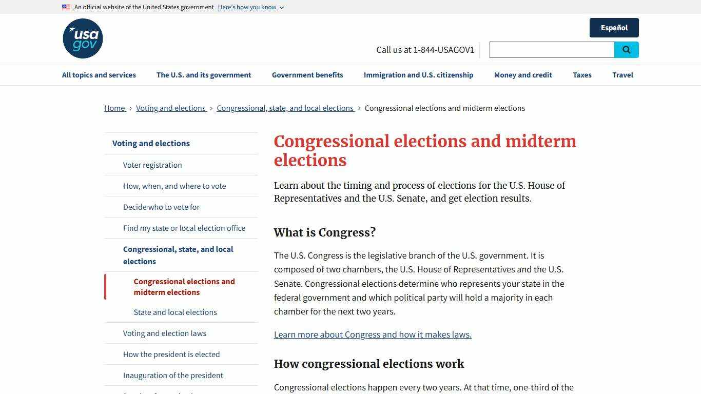 Congressional elections and midterm elections | USAGov