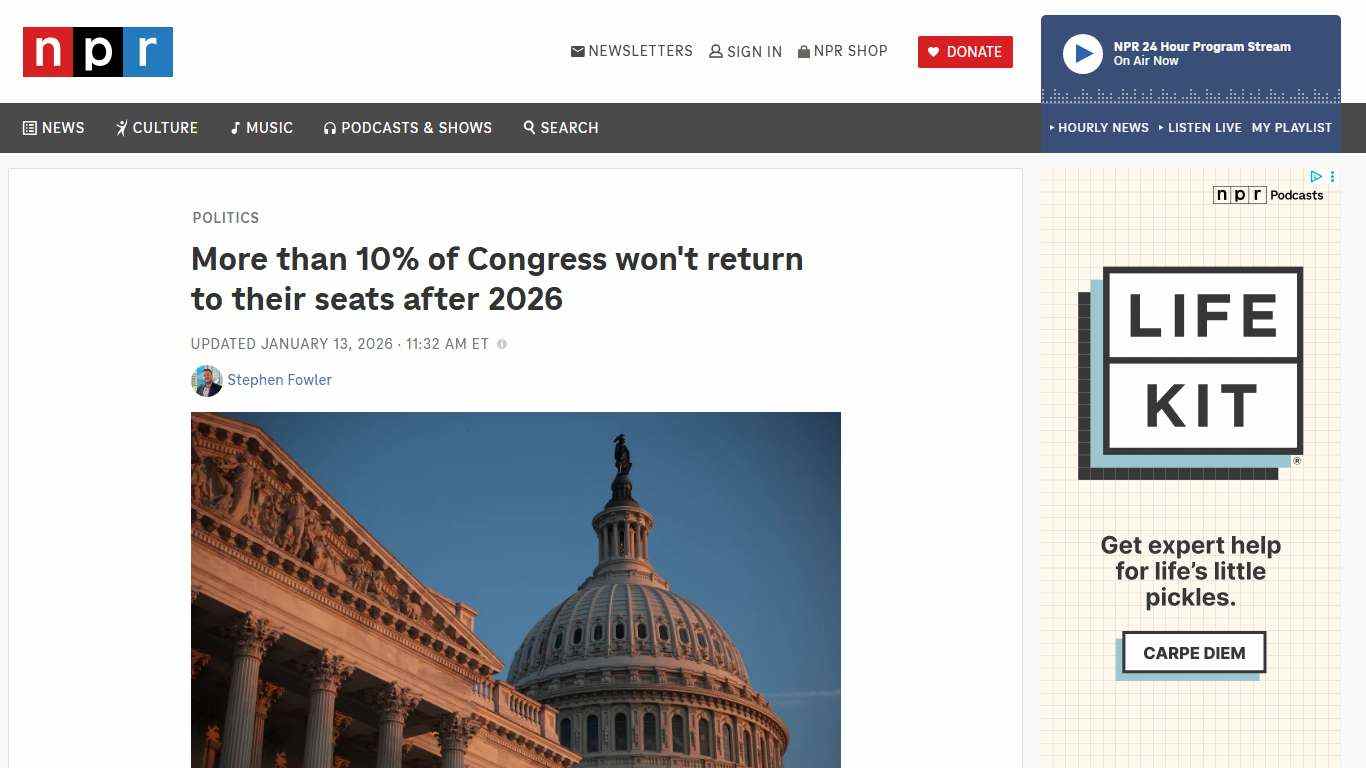 Who in Congress is not running for reelection in 2026? : NPR