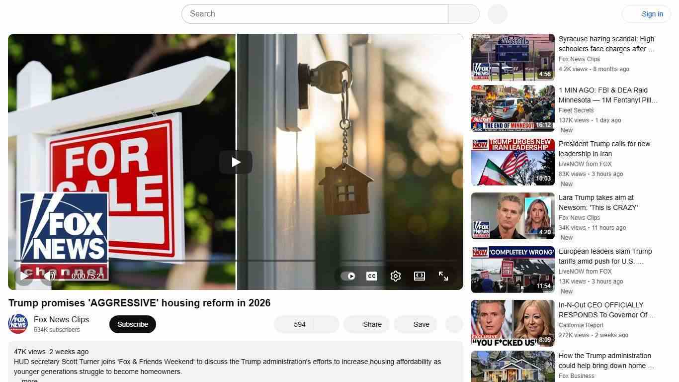 Trump promises 'AGGRESSIVE' housing reform in 2026 - YouTube