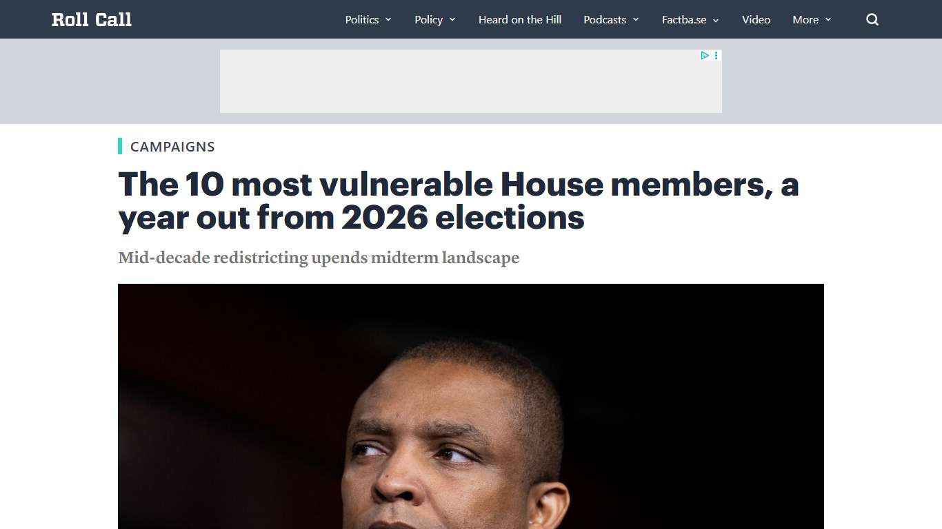 The 10 most vulnerable House members of 2026